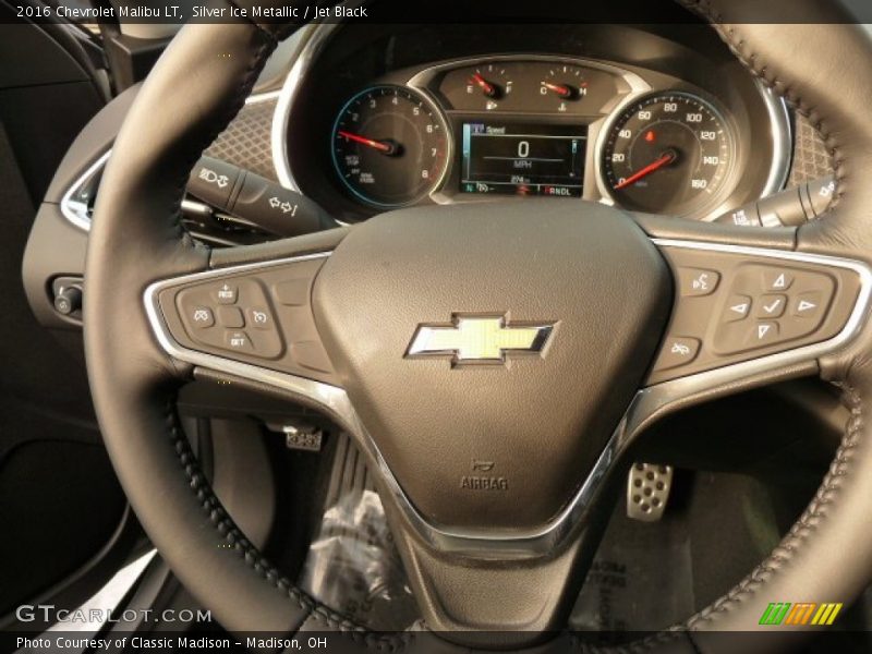 Silver Ice Metallic / Jet Black 2016 Chevrolet Malibu LT