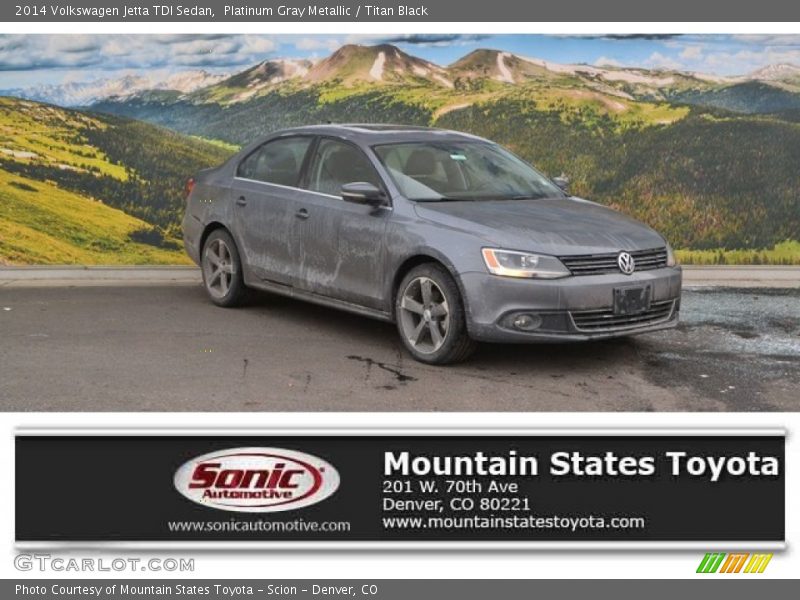 Platinum Gray Metallic / Titan Black 2014 Volkswagen Jetta TDI Sedan