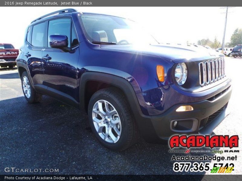 Jetset Blue / Black 2016 Jeep Renegade Latitude