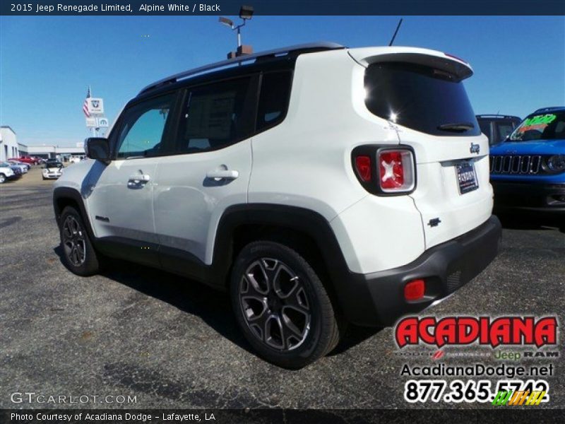 Alpine White / Black 2015 Jeep Renegade Limited