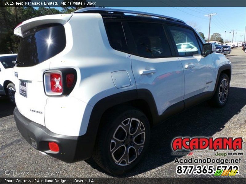 Alpine White / Black 2015 Jeep Renegade Limited