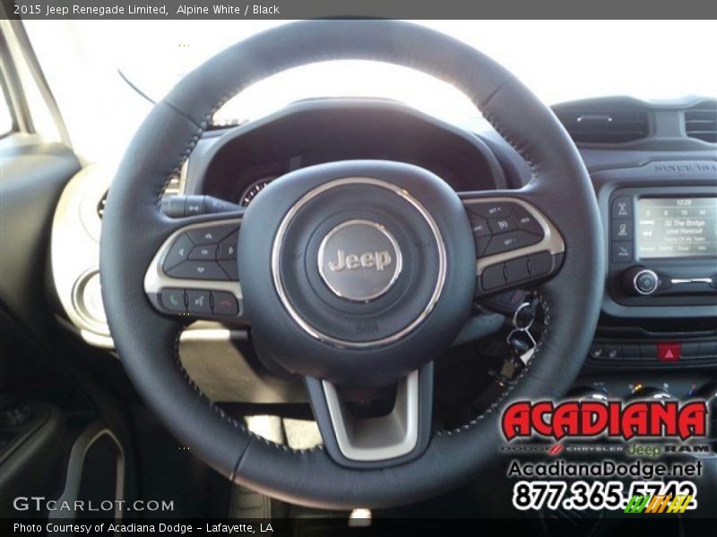 Alpine White / Black 2015 Jeep Renegade Limited