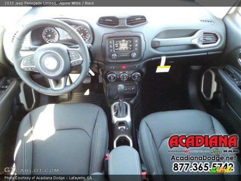 Alpine White / Black 2015 Jeep Renegade Limited