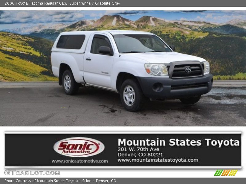 Super White / Graphite Gray 2006 Toyota Tacoma Regular Cab