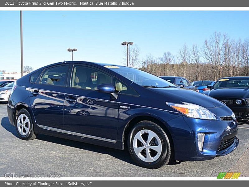 Nautical Blue Metallic / Bisque 2012 Toyota Prius 3rd Gen Two Hybrid