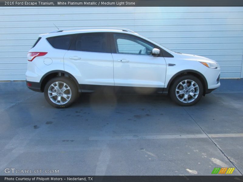 White Platinum Metallic / Medium Light Stone 2016 Ford Escape Titanium
