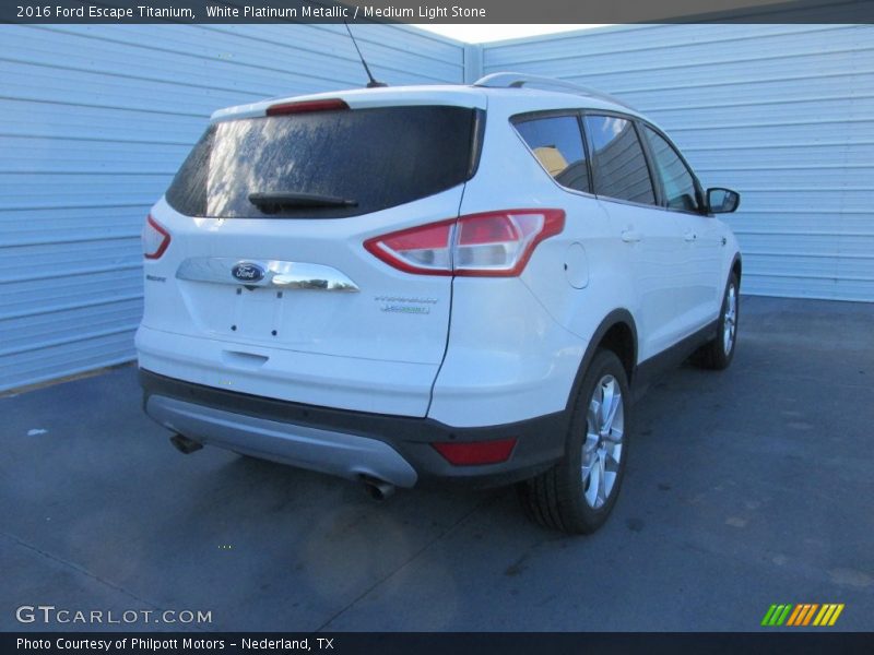 White Platinum Metallic / Medium Light Stone 2016 Ford Escape Titanium