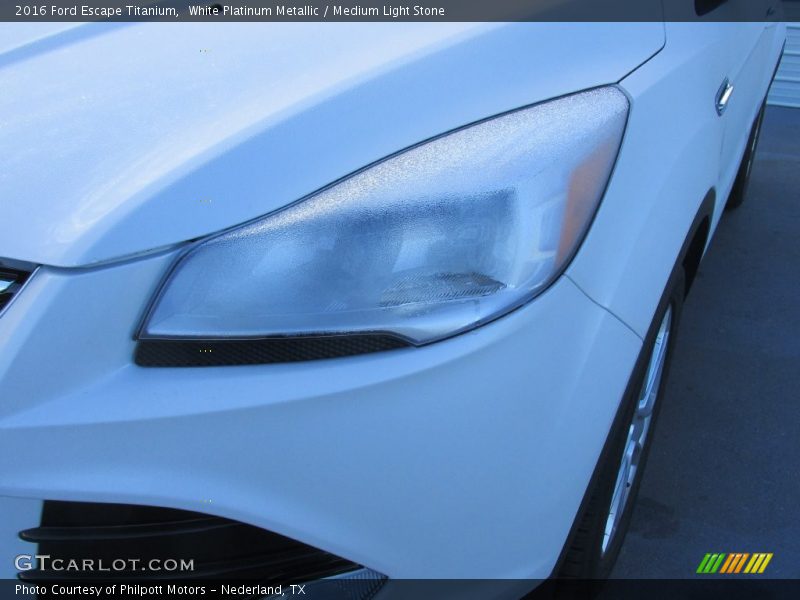 White Platinum Metallic / Medium Light Stone 2016 Ford Escape Titanium