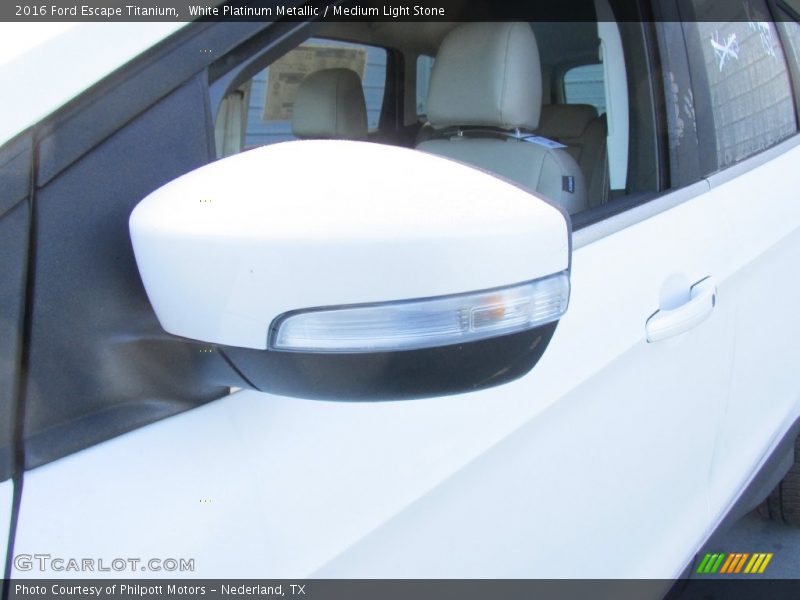 White Platinum Metallic / Medium Light Stone 2016 Ford Escape Titanium