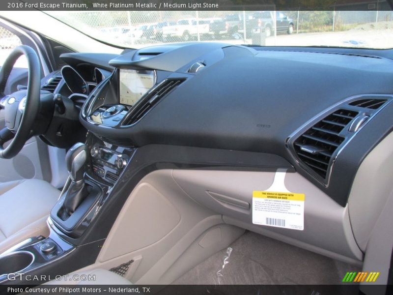 White Platinum Metallic / Medium Light Stone 2016 Ford Escape Titanium