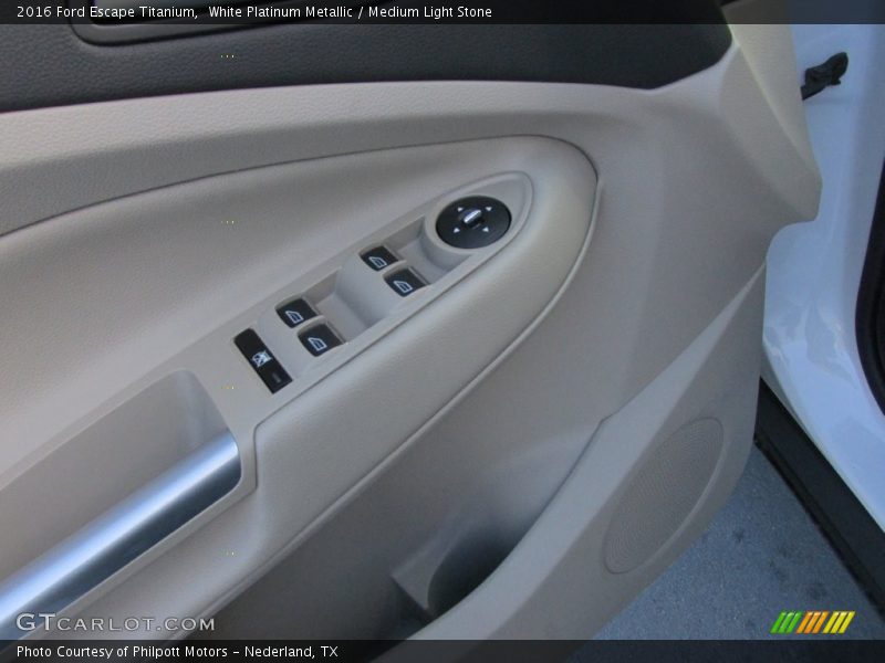 White Platinum Metallic / Medium Light Stone 2016 Ford Escape Titanium
