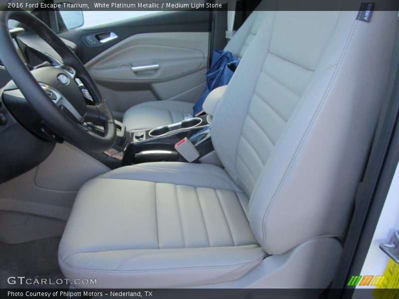 White Platinum Metallic / Medium Light Stone 2016 Ford Escape Titanium