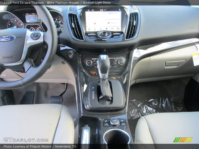 White Platinum Metallic / Medium Light Stone 2016 Ford Escape Titanium