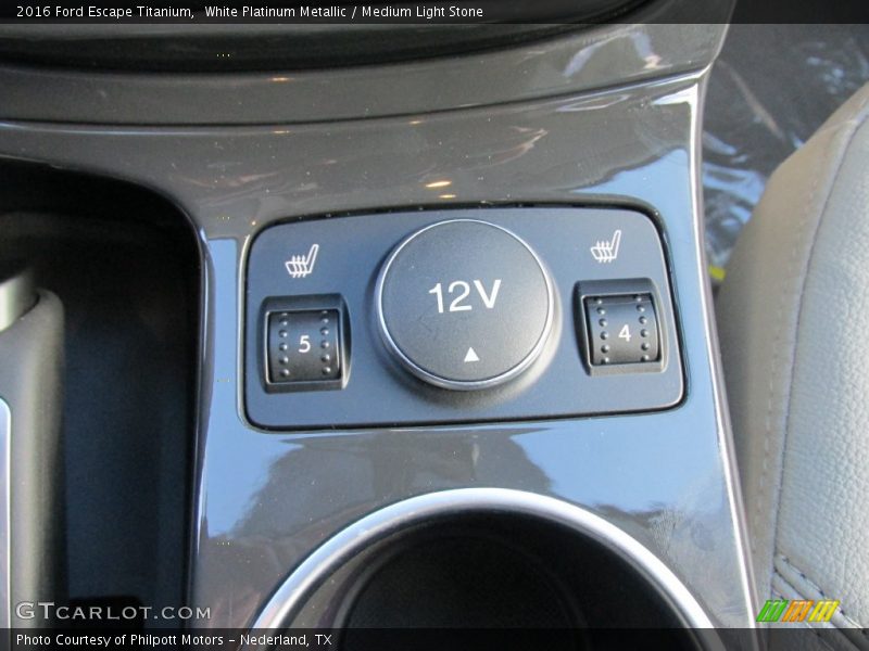 White Platinum Metallic / Medium Light Stone 2016 Ford Escape Titanium