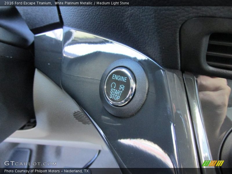White Platinum Metallic / Medium Light Stone 2016 Ford Escape Titanium