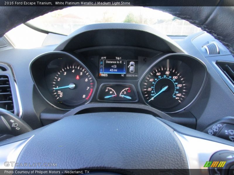 White Platinum Metallic / Medium Light Stone 2016 Ford Escape Titanium