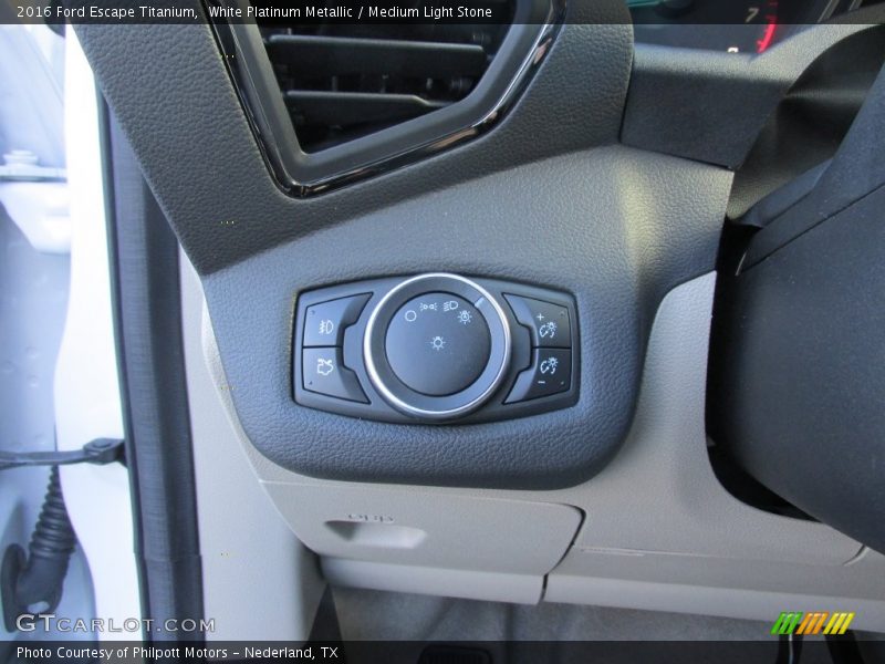 White Platinum Metallic / Medium Light Stone 2016 Ford Escape Titanium