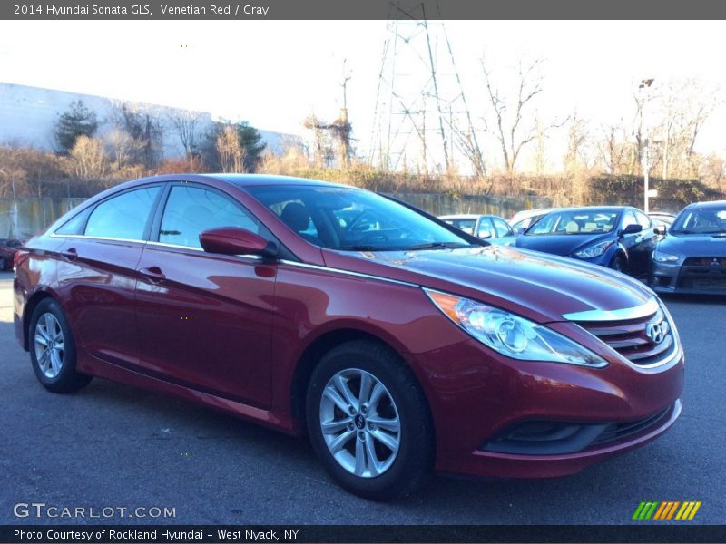 Venetian Red / Gray 2014 Hyundai Sonata GLS