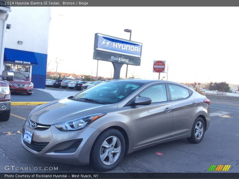 Bronze / Beige 2014 Hyundai Elantra SE Sedan