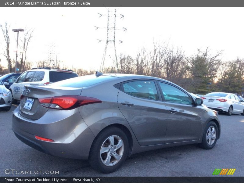 Bronze / Beige 2014 Hyundai Elantra SE Sedan