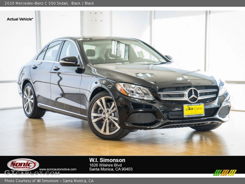 Black / Black 2016 Mercedes-Benz C 300 Sedan
