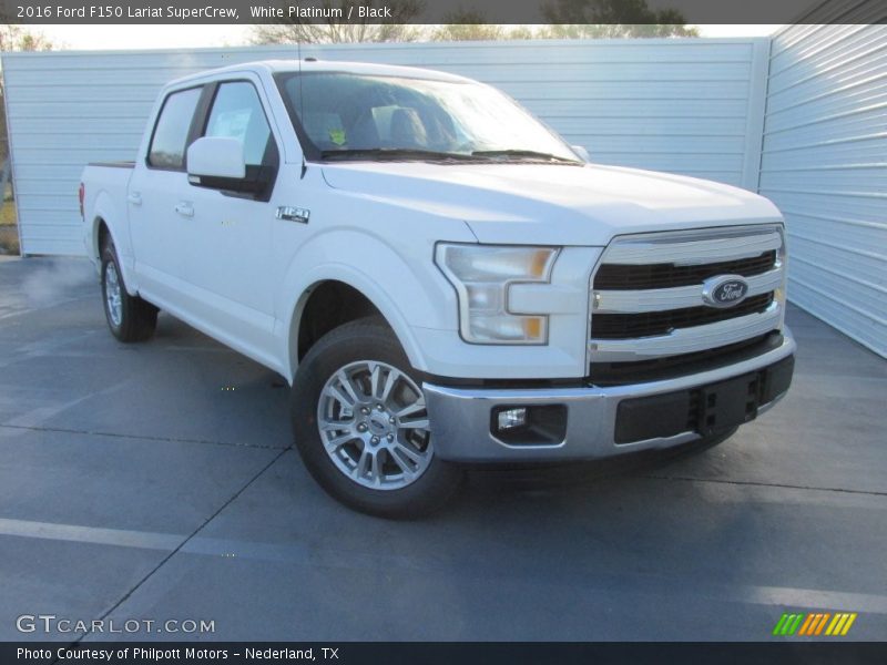 White Platinum / Black 2016 Ford F150 Lariat SuperCrew