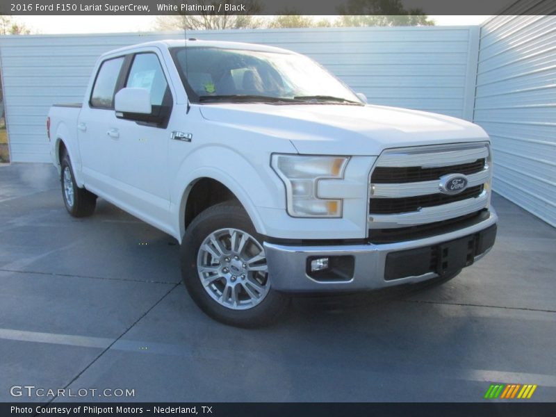 White Platinum / Black 2016 Ford F150 Lariat SuperCrew