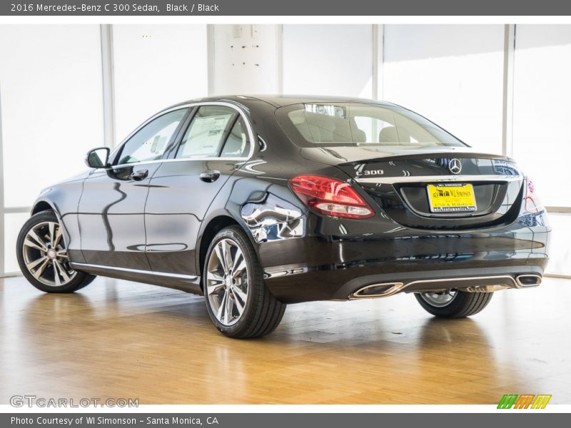 Black / Black 2016 Mercedes-Benz C 300 Sedan