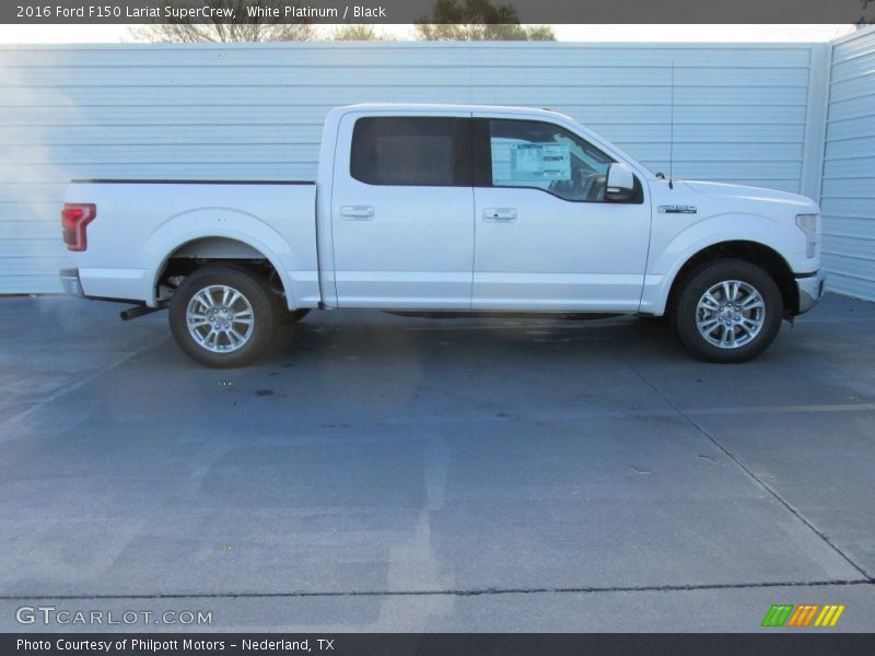 White Platinum / Black 2016 Ford F150 Lariat SuperCrew