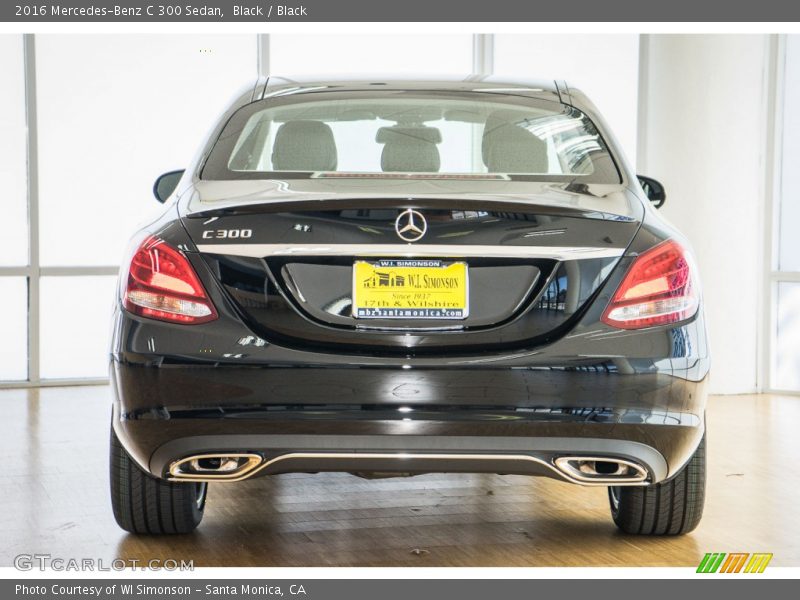Black / Black 2016 Mercedes-Benz C 300 Sedan