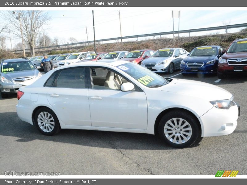 Satin White Pearl / Ivory 2010 Subaru Impreza 2.5i Premium Sedan
