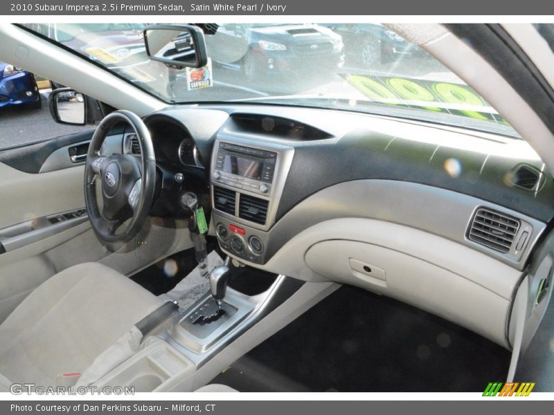 Satin White Pearl / Ivory 2010 Subaru Impreza 2.5i Premium Sedan