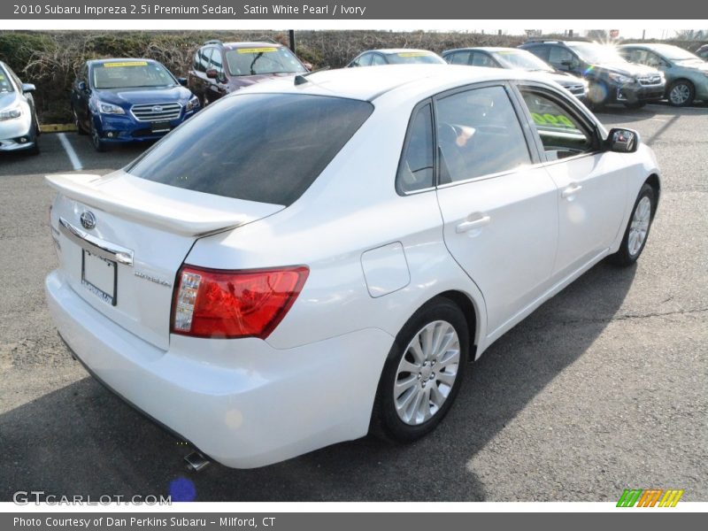 Satin White Pearl / Ivory 2010 Subaru Impreza 2.5i Premium Sedan