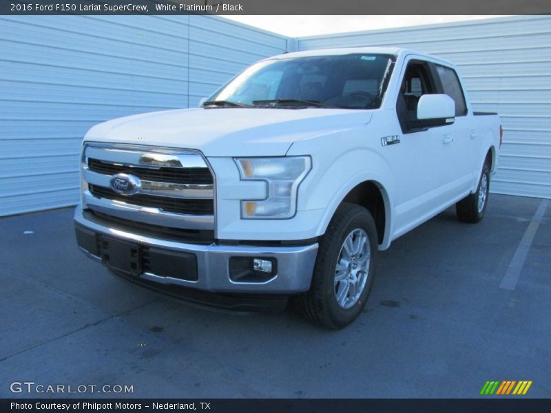 White Platinum / Black 2016 Ford F150 Lariat SuperCrew