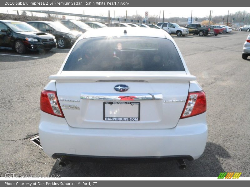 Satin White Pearl / Ivory 2010 Subaru Impreza 2.5i Premium Sedan