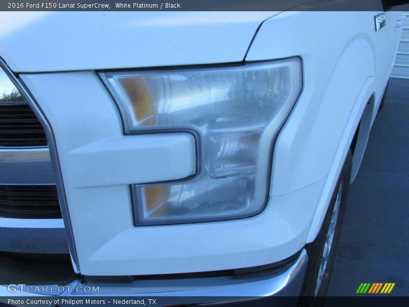 White Platinum / Black 2016 Ford F150 Lariat SuperCrew