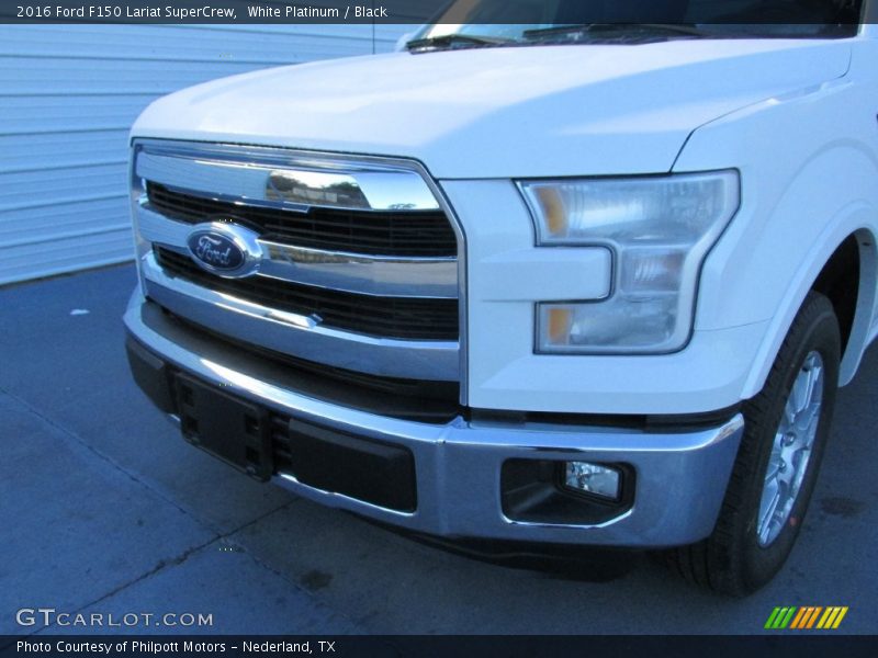 White Platinum / Black 2016 Ford F150 Lariat SuperCrew