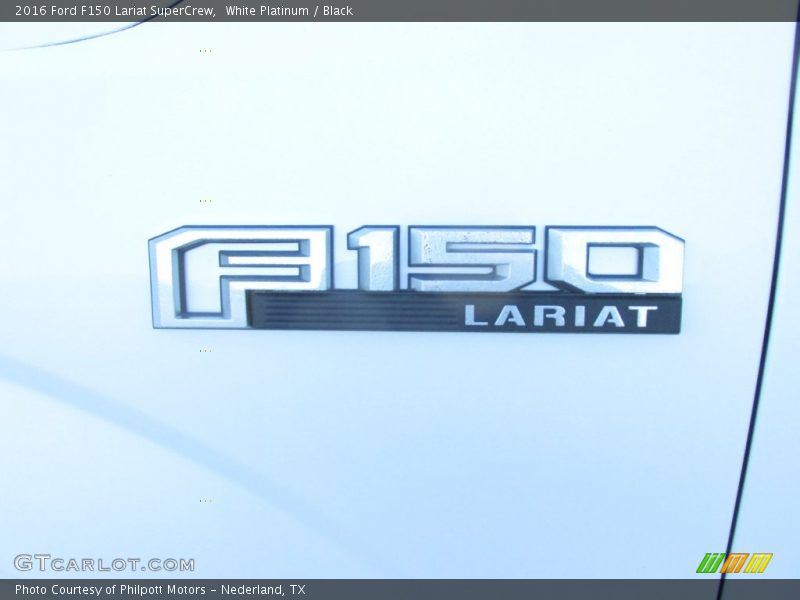 White Platinum / Black 2016 Ford F150 Lariat SuperCrew