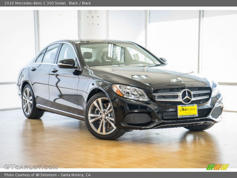 Black / Black 2016 Mercedes-Benz C 300 Sedan