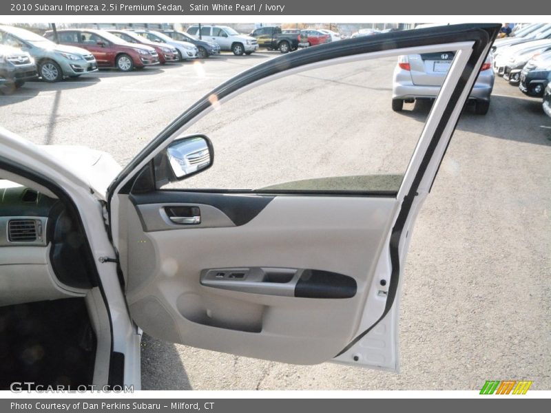 Satin White Pearl / Ivory 2010 Subaru Impreza 2.5i Premium Sedan