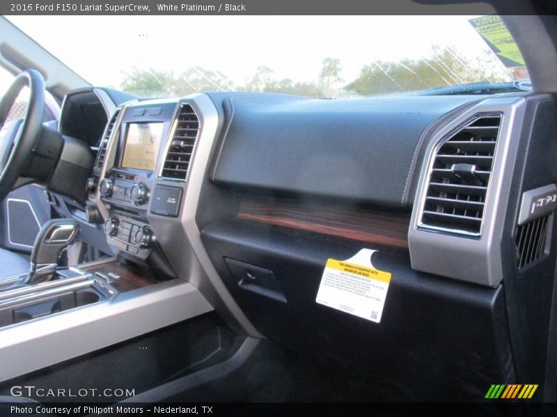White Platinum / Black 2016 Ford F150 Lariat SuperCrew