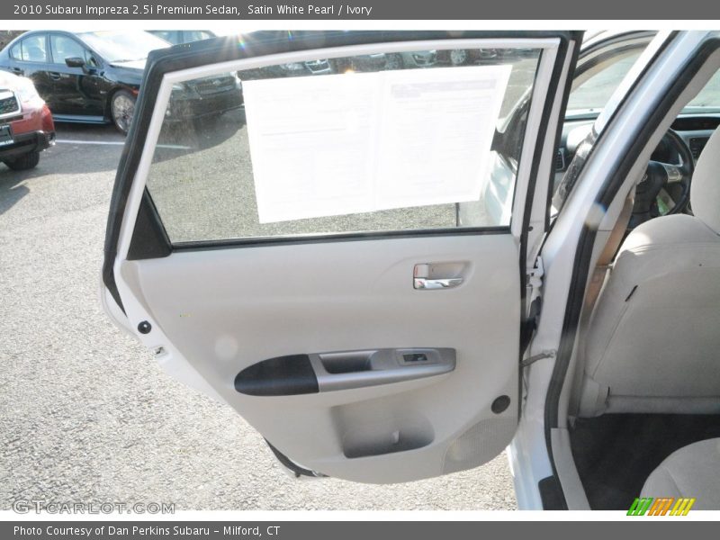 Satin White Pearl / Ivory 2010 Subaru Impreza 2.5i Premium Sedan