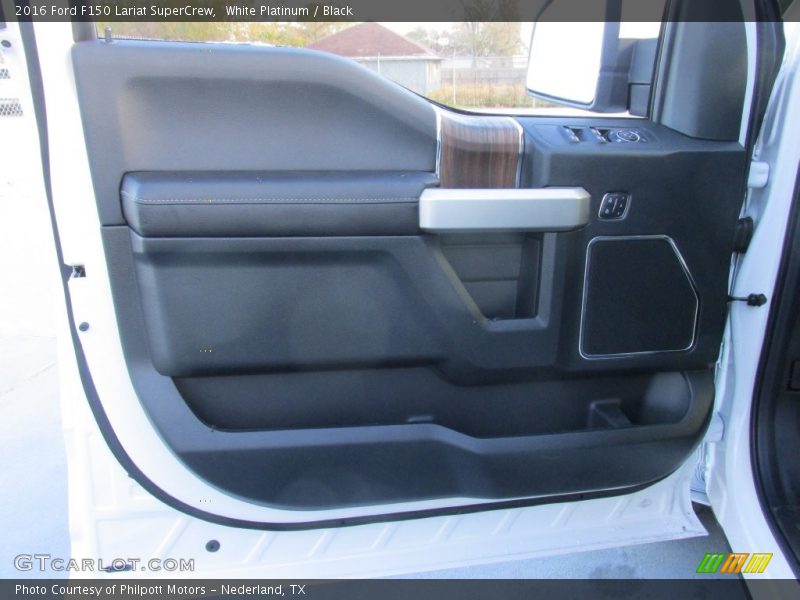 White Platinum / Black 2016 Ford F150 Lariat SuperCrew