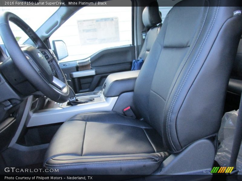 White Platinum / Black 2016 Ford F150 Lariat SuperCrew