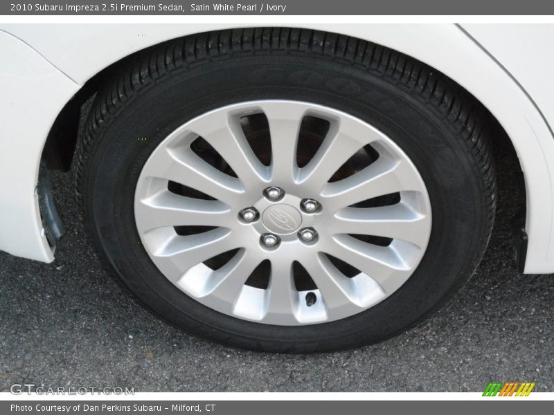 Satin White Pearl / Ivory 2010 Subaru Impreza 2.5i Premium Sedan