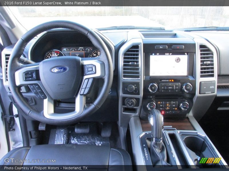 White Platinum / Black 2016 Ford F150 Lariat SuperCrew