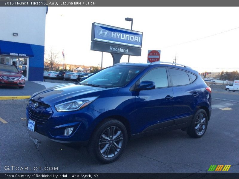 Laguna Blue / Beige 2015 Hyundai Tucson SE AWD