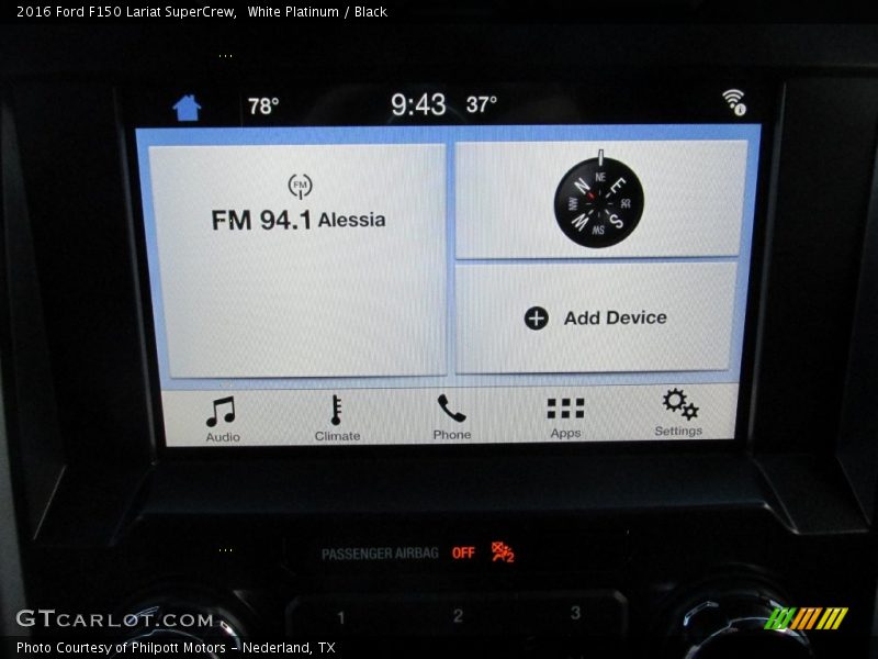 White Platinum / Black 2016 Ford F150 Lariat SuperCrew