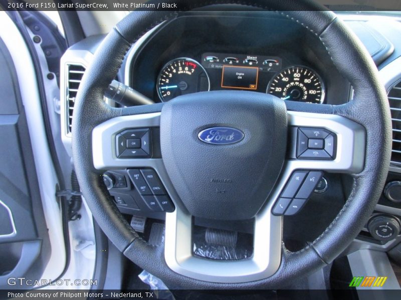 White Platinum / Black 2016 Ford F150 Lariat SuperCrew
