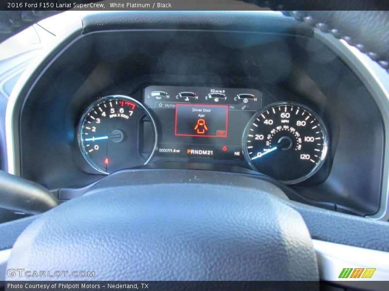 White Platinum / Black 2016 Ford F150 Lariat SuperCrew